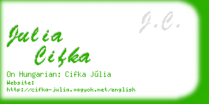 julia cifka business card